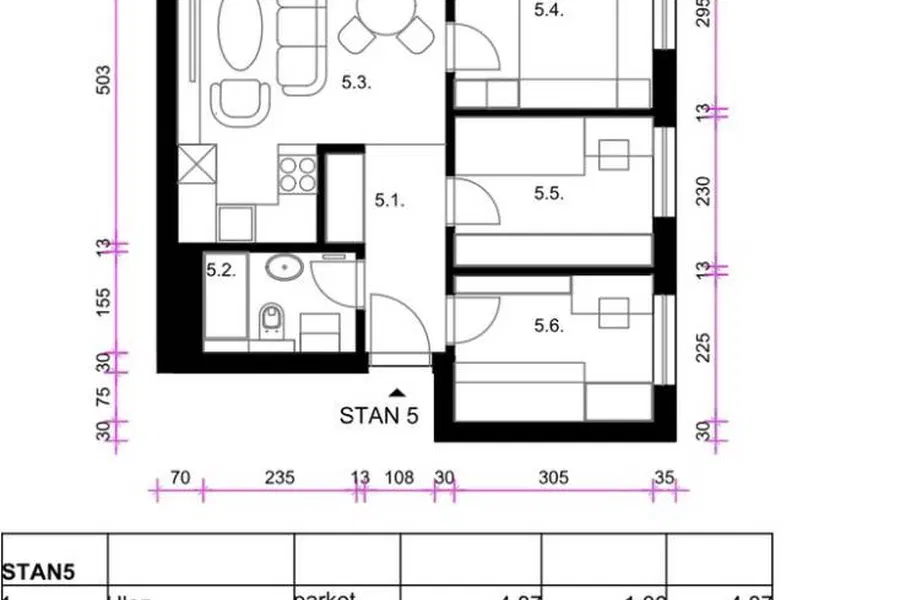 Novogradnja - Resnik- Čulinečka - S5- 1. kat- 52.42 m2