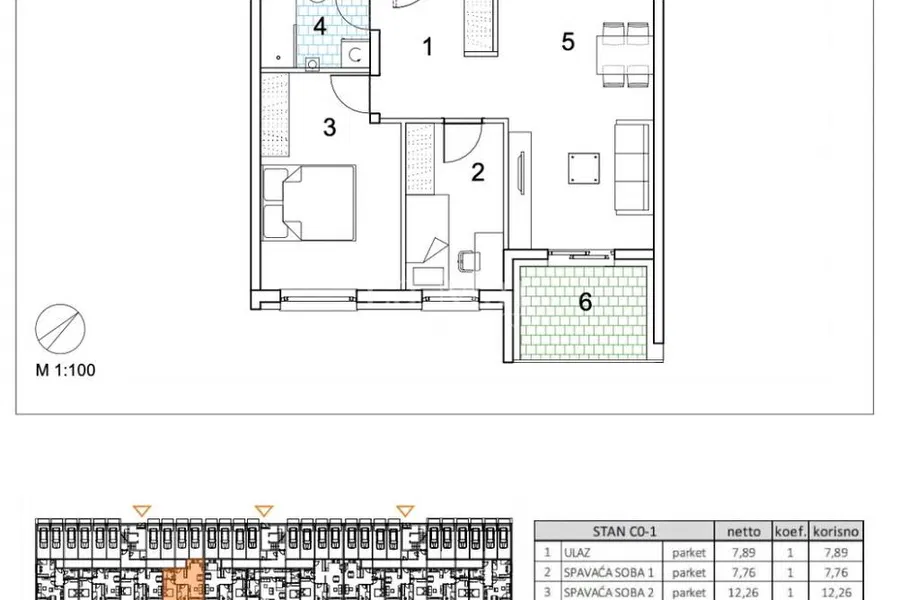 VELIKA GORICA- NOVOGRADNJA- stan u prizemlju -61,05 m2