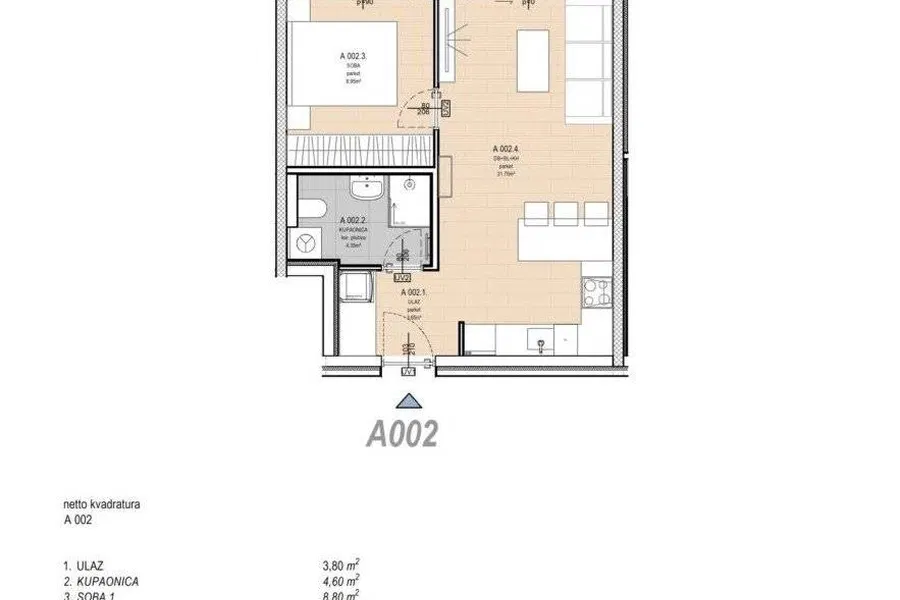 NOVOGRADNJA - SV. KRIŽ ZAČRETJE - A002 - 46,66m2